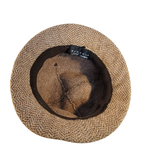Kangol Vintage Tweed Herringbone Clipper Bucket Sherlock Holmes Vibes Hat - Picture 11 of 14